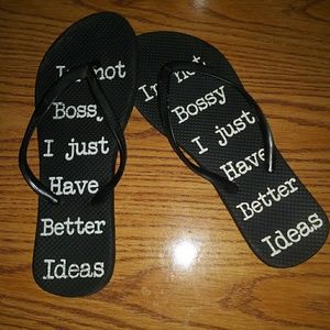 Black Flip Flops